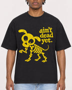 Mockup Boxy Heavyweight Tee Black male close-up 05