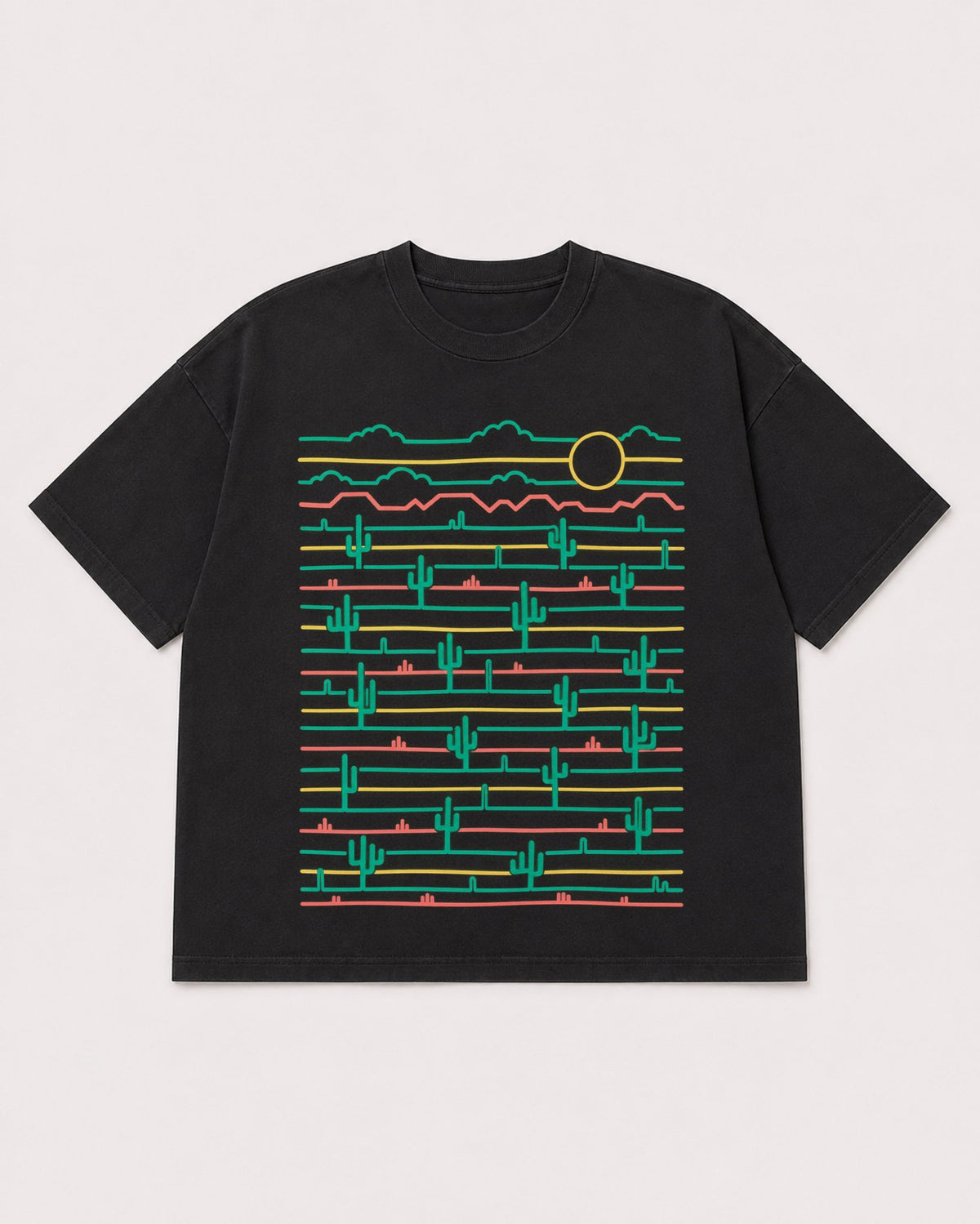 Mockup Boxy Heavyweight Tee Black product