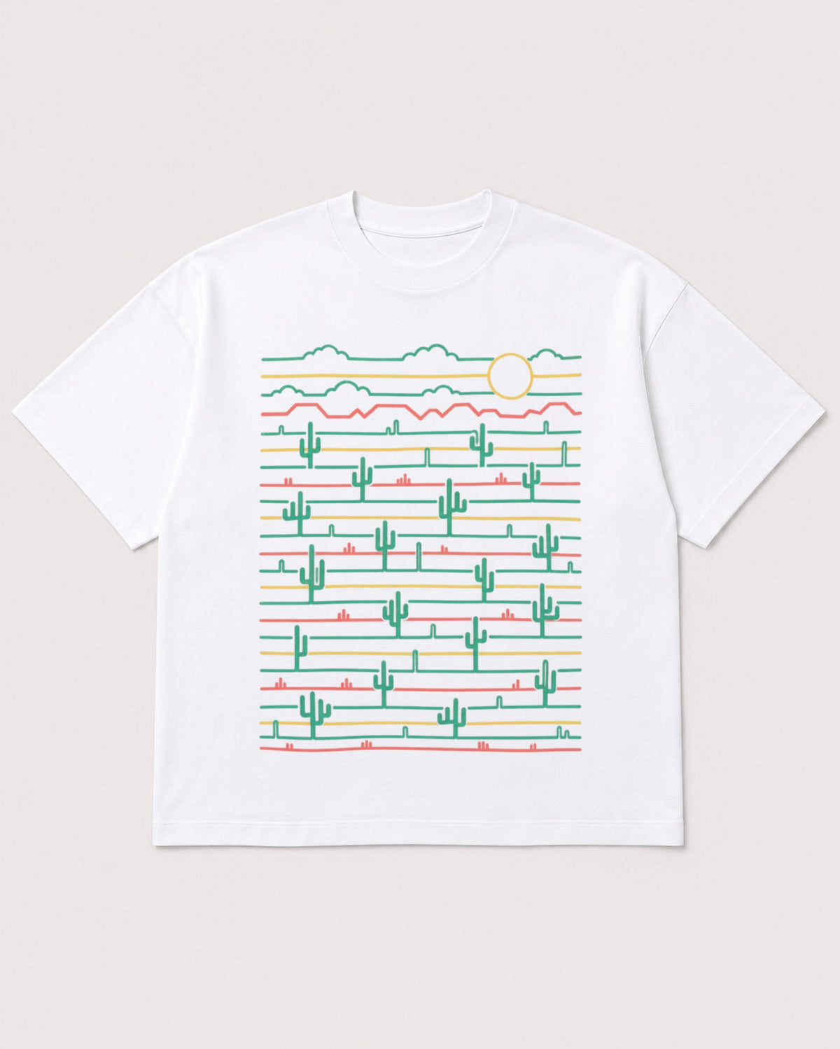 Mockup Boxy Heavyweight Tee White product