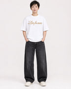 Mockup Boxy Heavyweight Tee White female full-body 23