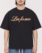 Mockup Boxy Heavyweight Tee Black male close-up 23