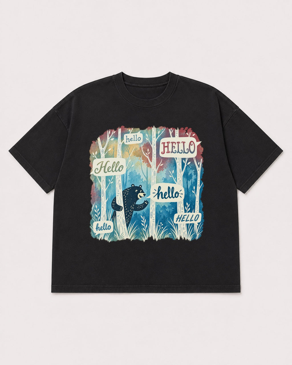 Mockup Boxy Heavyweight Tee Black product
