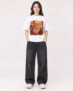 Mockup Boxy Heavyweight Tee White female full-body 03