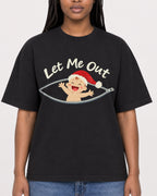Mockup Boxy Heavyweight Tee Black female close-up 04