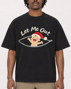 Mockup Boxy Heavyweight Tee Black male close-up 04