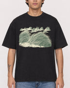 Mockup Boxy Heavyweight Tee Black male close-up 06