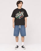 Mockup Boxy Heavyweight Tee Black male full-body 03