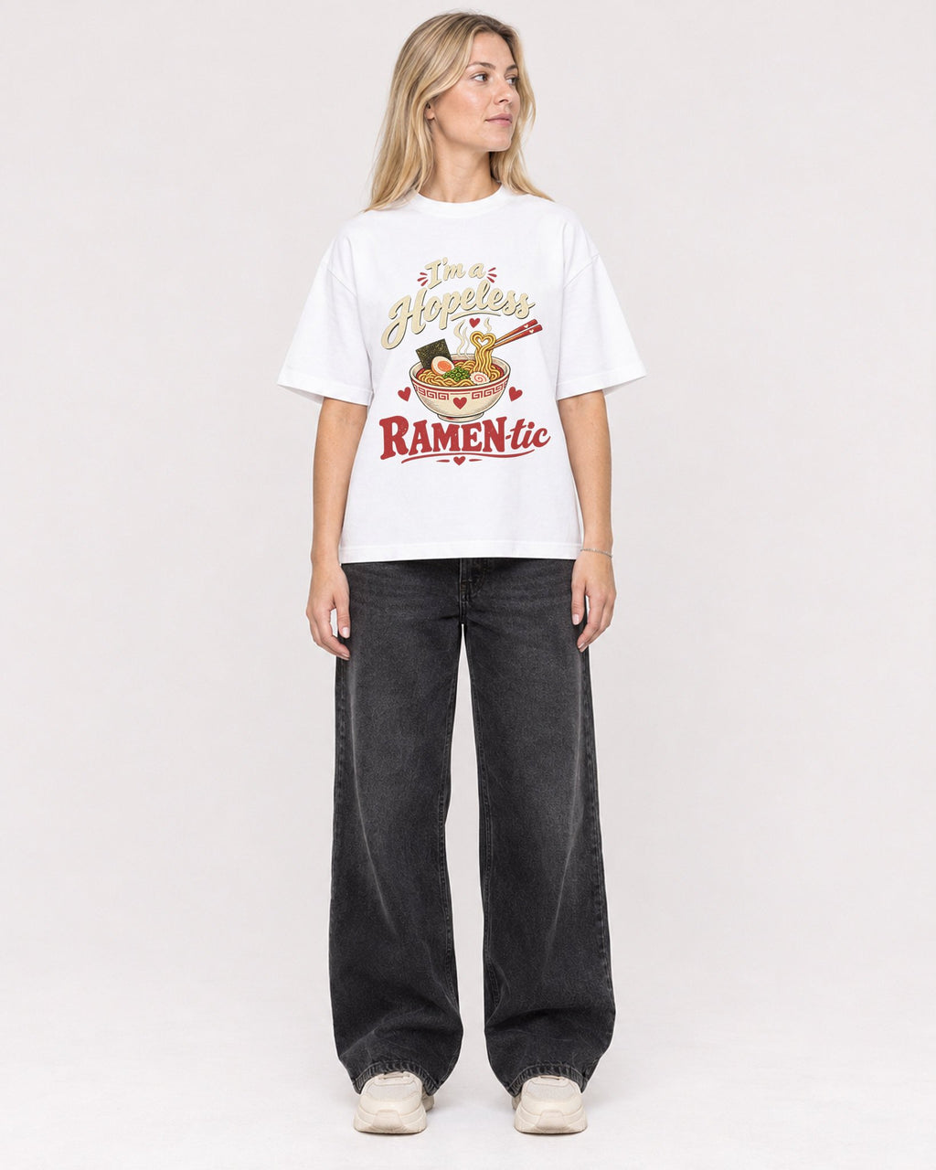 Mockup Boxy Heavyweight Tee White female full-body 08