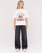 Mockup Boxy Heavyweight Tee White female full-body 08