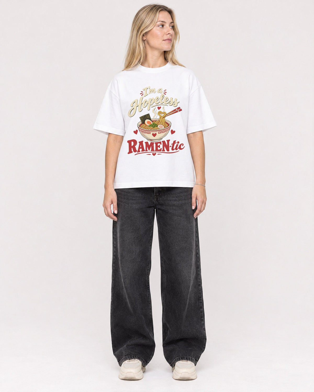 Mockup Boxy Heavyweight Tee White female full-body 08