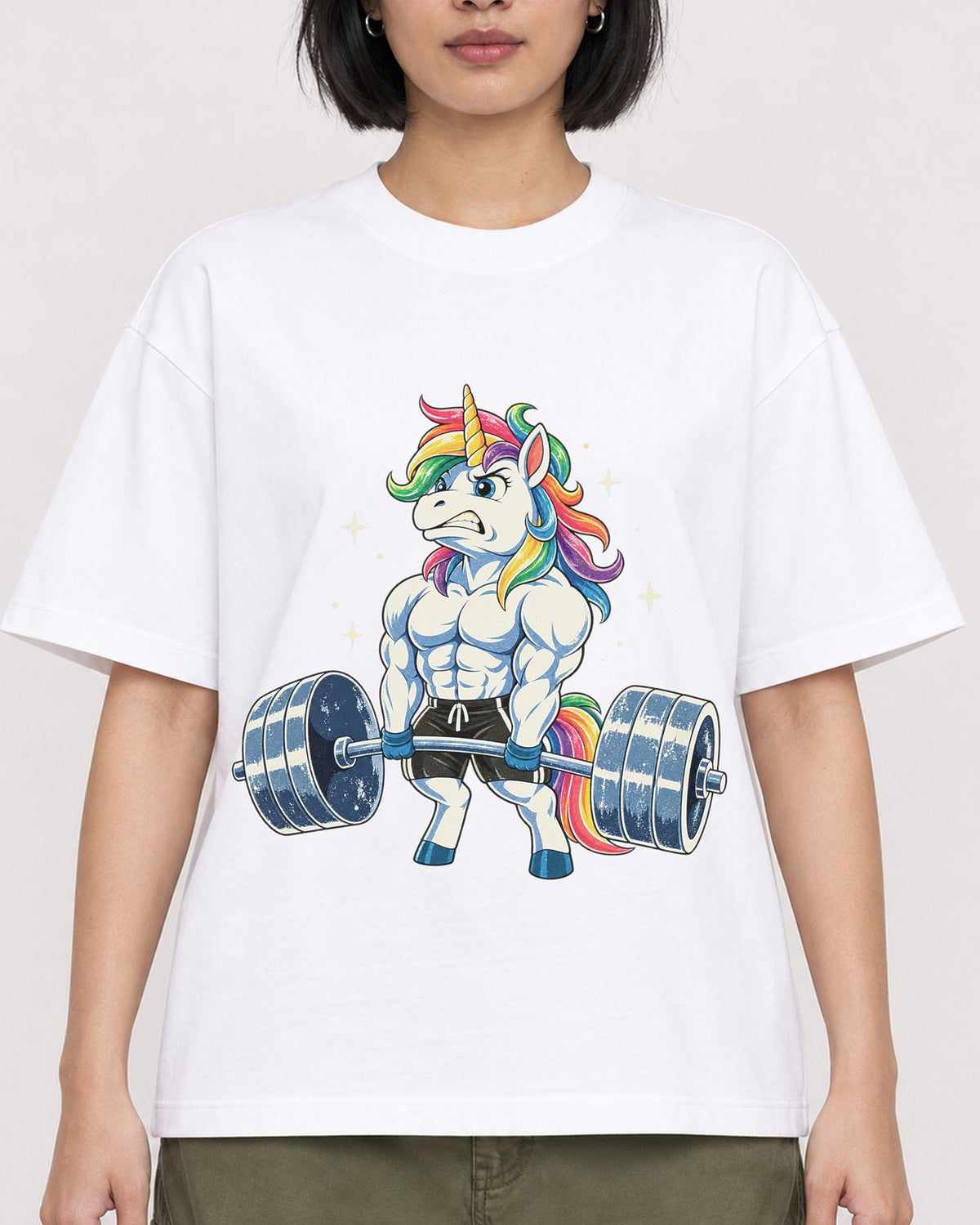 Mockup Boxy Heavyweight Tee White female close-up 32