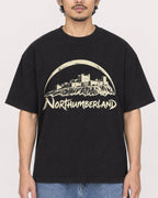 Mockup Boxy Heavyweight Tee Black male close-up 02