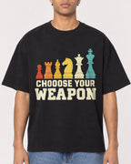 Mockup Boxy Heavyweight Tee Black male close-up 10