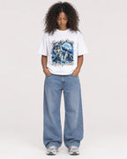 Mockup Boxy Heavyweight Tee White female full-body 05