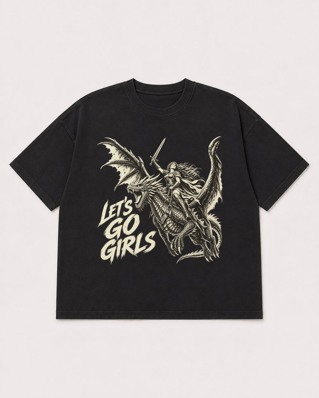 Mockup Boxy Heavyweight Tee Black product