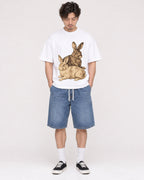 Mockup Boxy Heavyweight Tee White male full-body 03