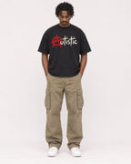Mockup Boxy Heavyweight Tee Black male full-body 04