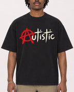 Mockup Boxy Heavyweight Tee Black male close-up 04