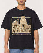 Mockup Boxy Heavyweight Tee Black male close-up 10