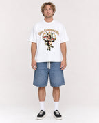 Mockup Boxy Heavyweight Tee White male full-body 28