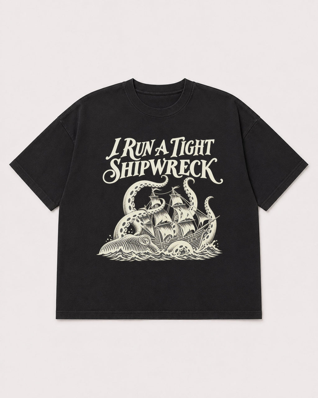 Mockup Boxy Heavyweight Tee Black product