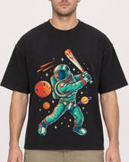 Mockup Boxy Heavyweight Tee Black male close-up 08