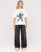 Mockup Boxy Heavyweight Tee White female full-body 08
