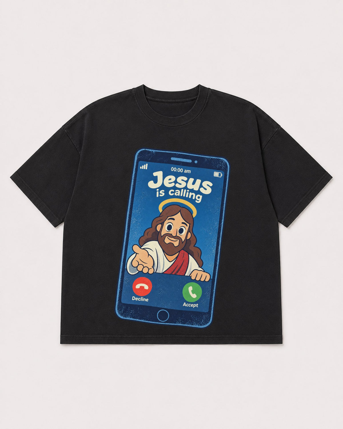 Mockup Boxy Heavyweight Tee Black product