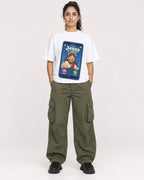 Mockup Boxy Heavyweight Tee White female full-body 47