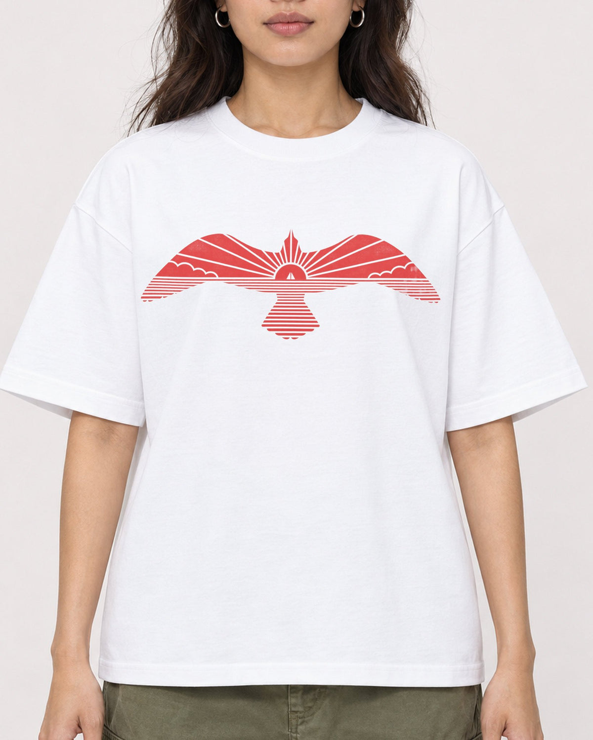 Mockup Boxy Heavyweight Tee White female close-up 02