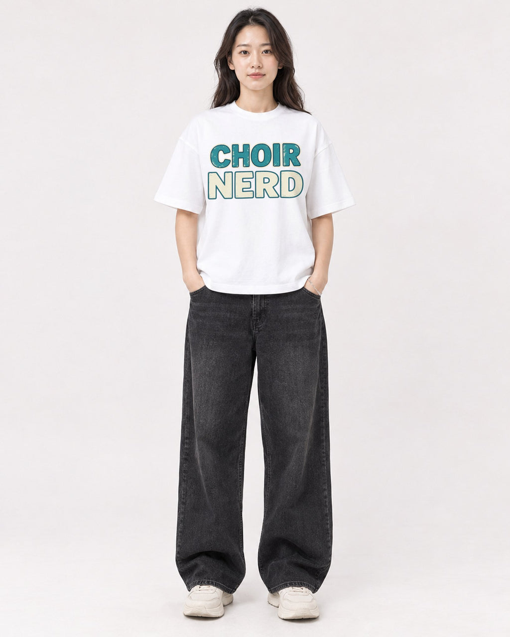Mockup Boxy Heavyweight Tee White female full-body 03