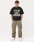 Mockup Boxy Heavyweight Tee Black male full-body 08