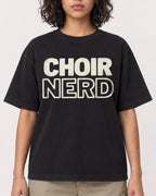 Mockup Boxy Heavyweight Tee Black female close-up 26