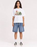 Mockup Boxy Heavyweight Tee White female full-body 06