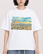 Mockup Boxy Heavyweight Tee White female close-up 11