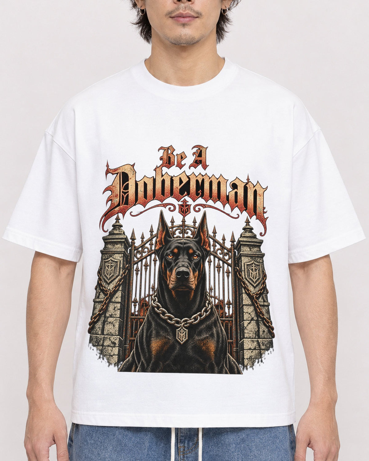 Mockup Boxy Heavyweight Tee White male close-up 03