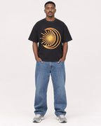 Mockup Boxy Heavyweight Tee Black male full-body 14