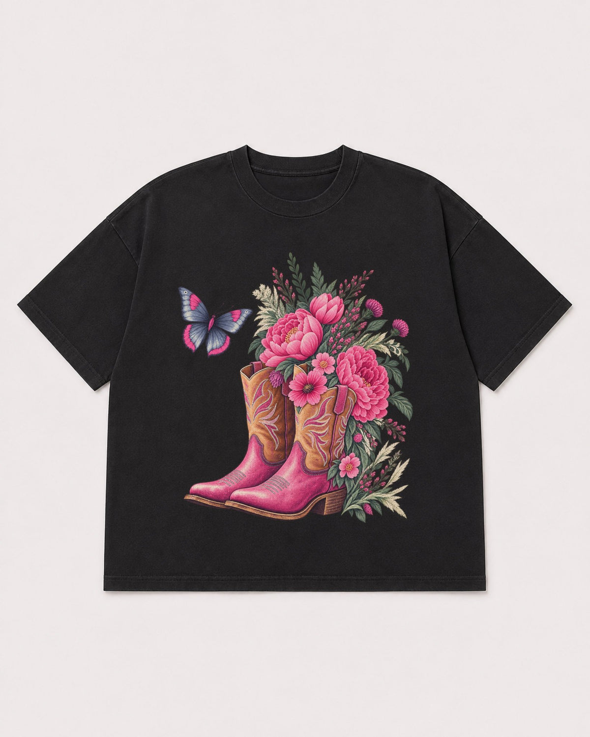 Mockup Boxy Heavyweight Tee Black product