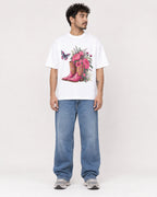 Mockup Boxy Heavyweight Tee White male full-body 42