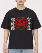 Mockup Boxy Heavyweight Tee Black male close-up 01