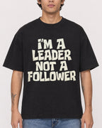 Mockup Boxy Heavyweight Tee Black male close-up 06