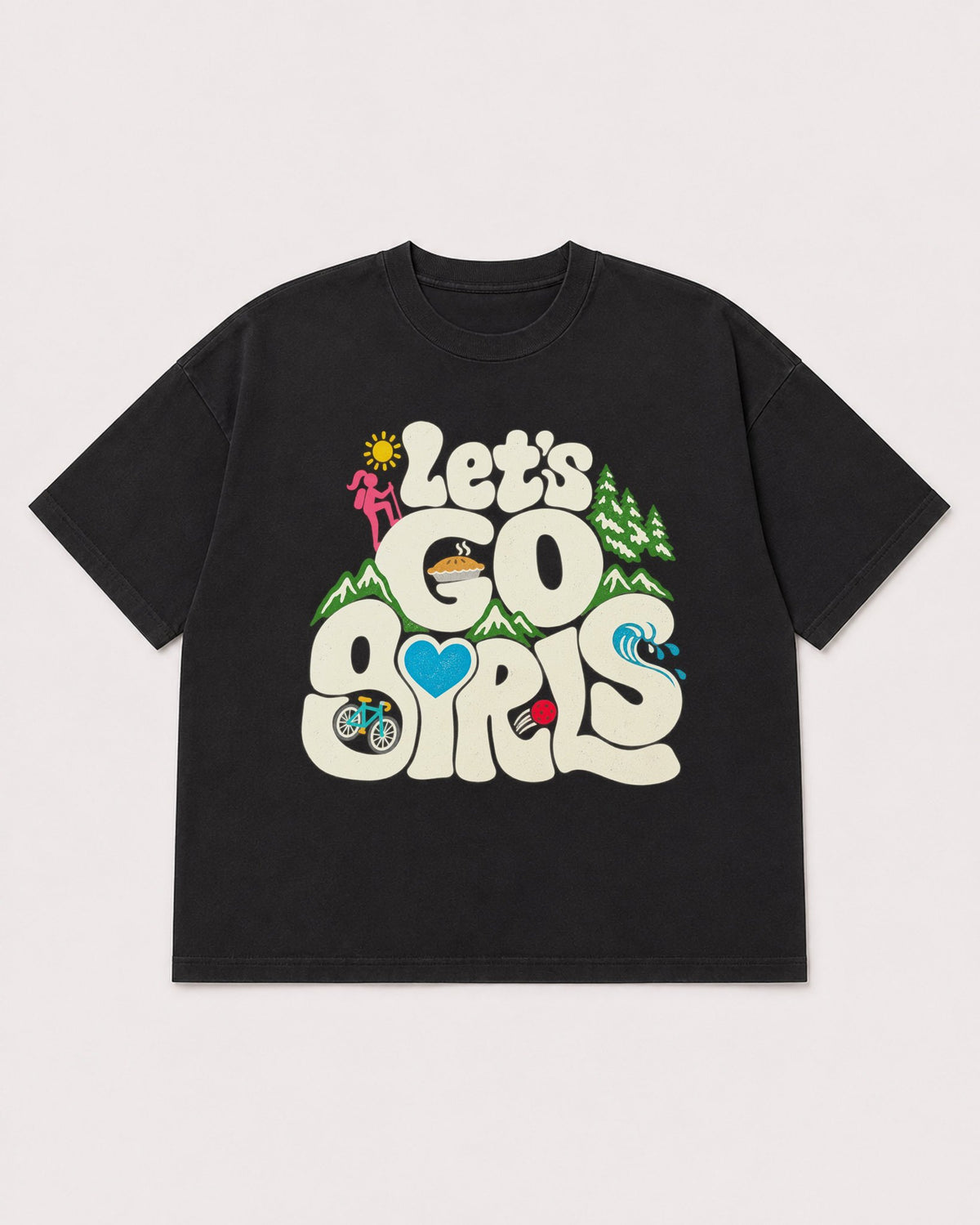 Mockup Boxy Heavyweight Tee Black product
