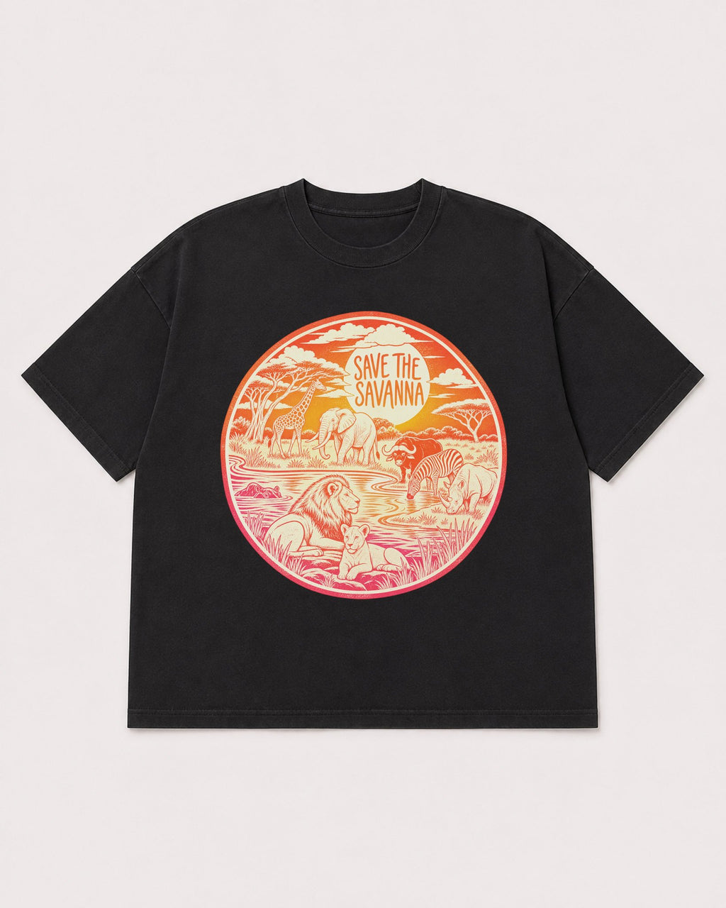 Mockup Boxy Heavyweight Tee Black product