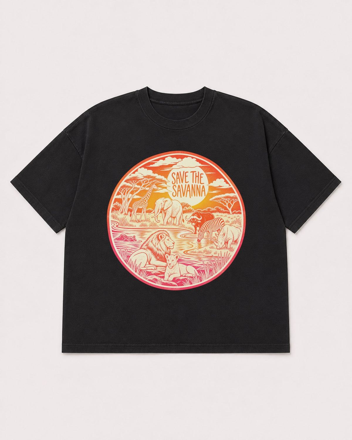 Mockup Boxy Heavyweight Tee Black product