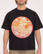 Mockup Boxy Heavyweight Tee Black male close-up 28