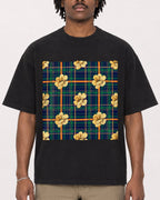 Mockup Boxy Heavyweight Tee Black male close-up 04