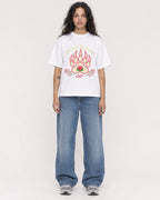 Mockup Boxy Heavyweight Tee White female full-body 30