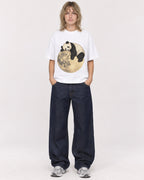 Mockup Boxy Heavyweight Tee White female full-body 19