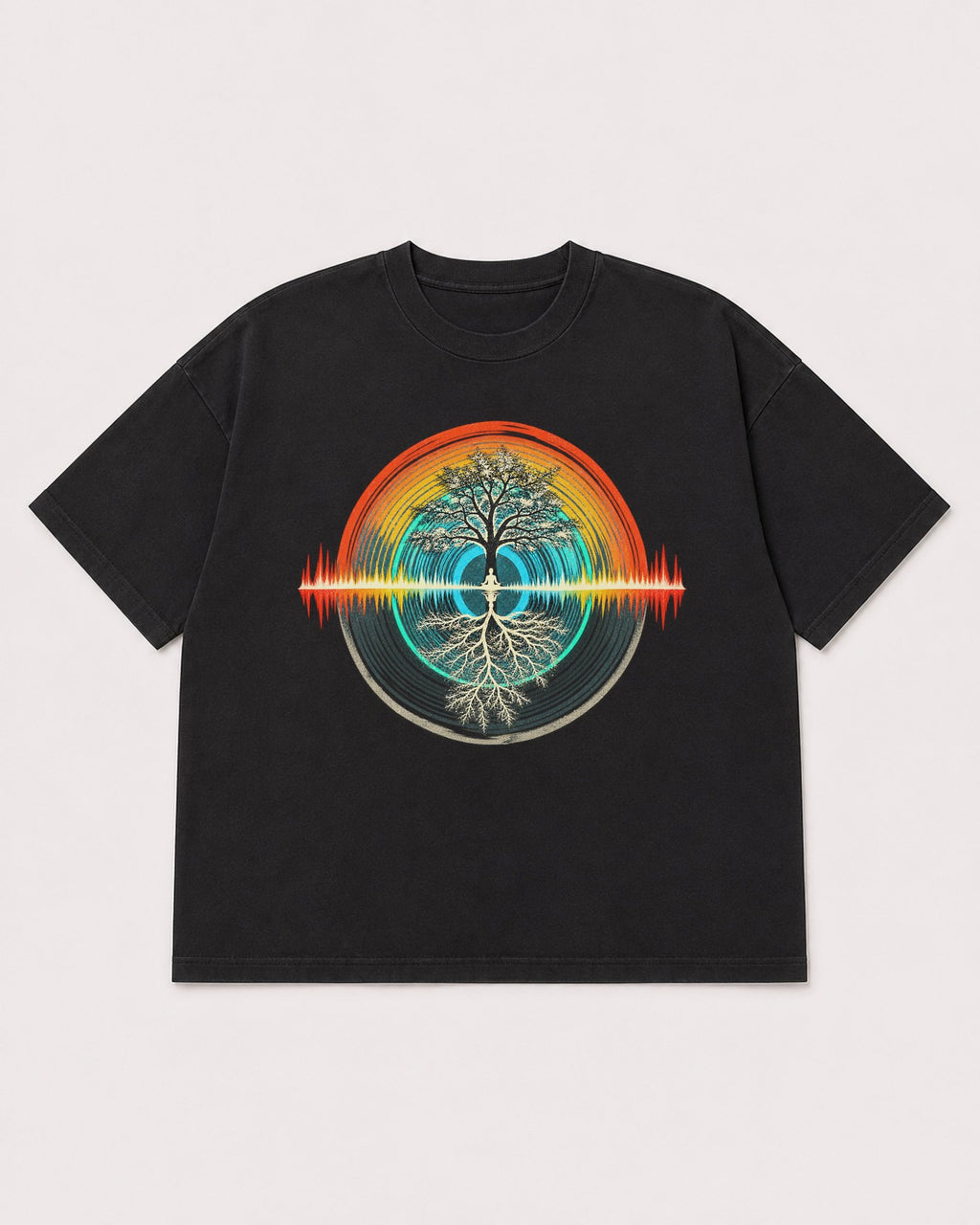 Mockup Boxy Heavyweight Tee Black product