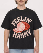 Mockup Boxy Heavyweight Tee Black male close-up 09